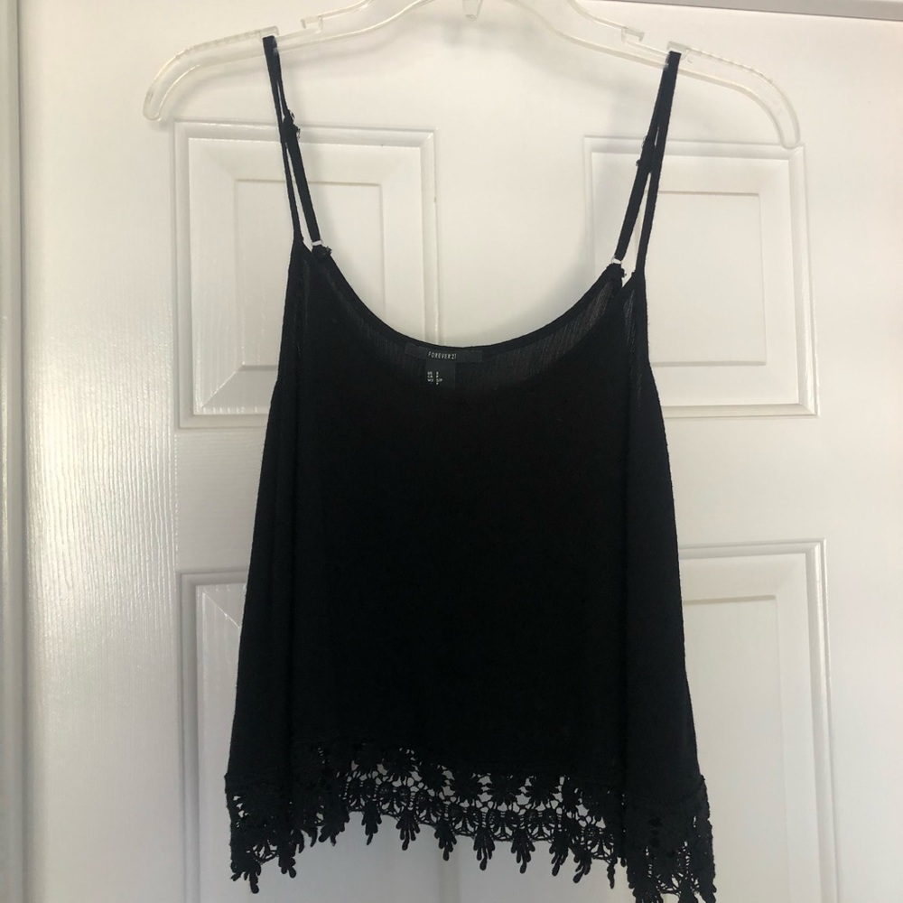 forever 21 black tank top